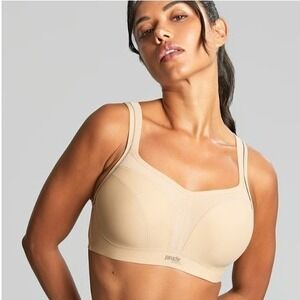 Panache Women's Power Wired Sports Bra Latte Size 36K EUC Activewear Running